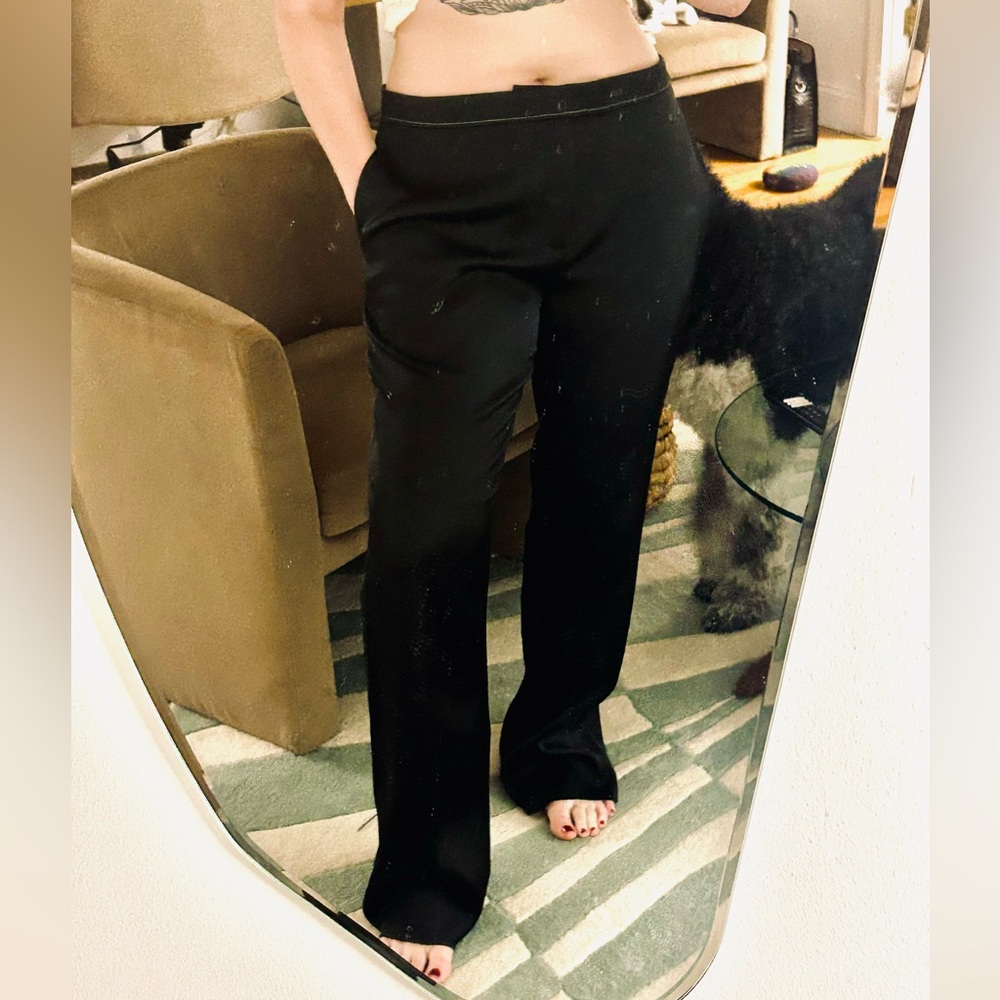 Zara Satin Black Trousers